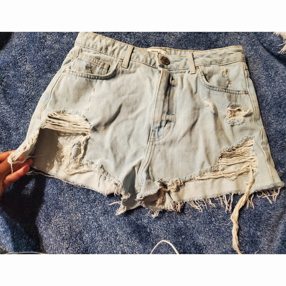 2 for $15 denim shorts High Waisted Shorts - Forever21 - Picture 1 of 3